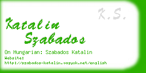 katalin szabados business card